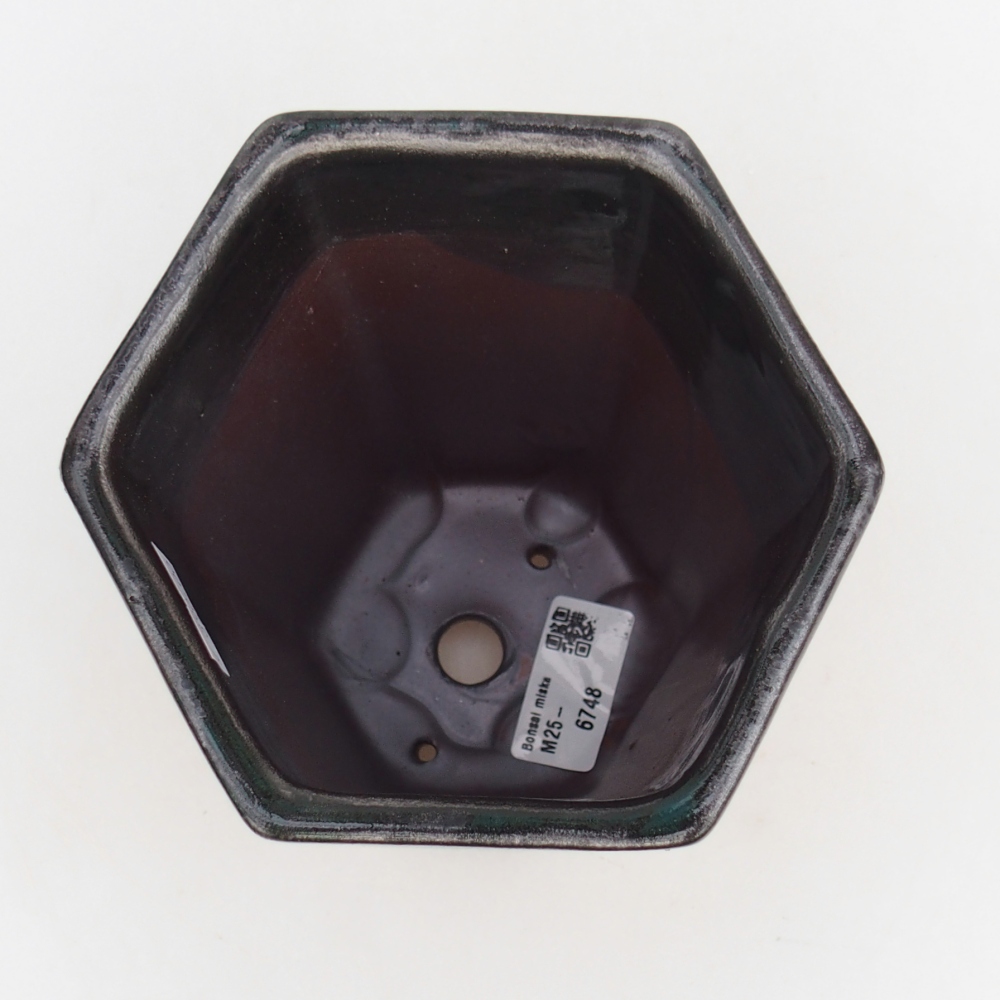 Ceramiczna miska do bonsai 12,5 x 11,5 x 16,5 cm, zielona