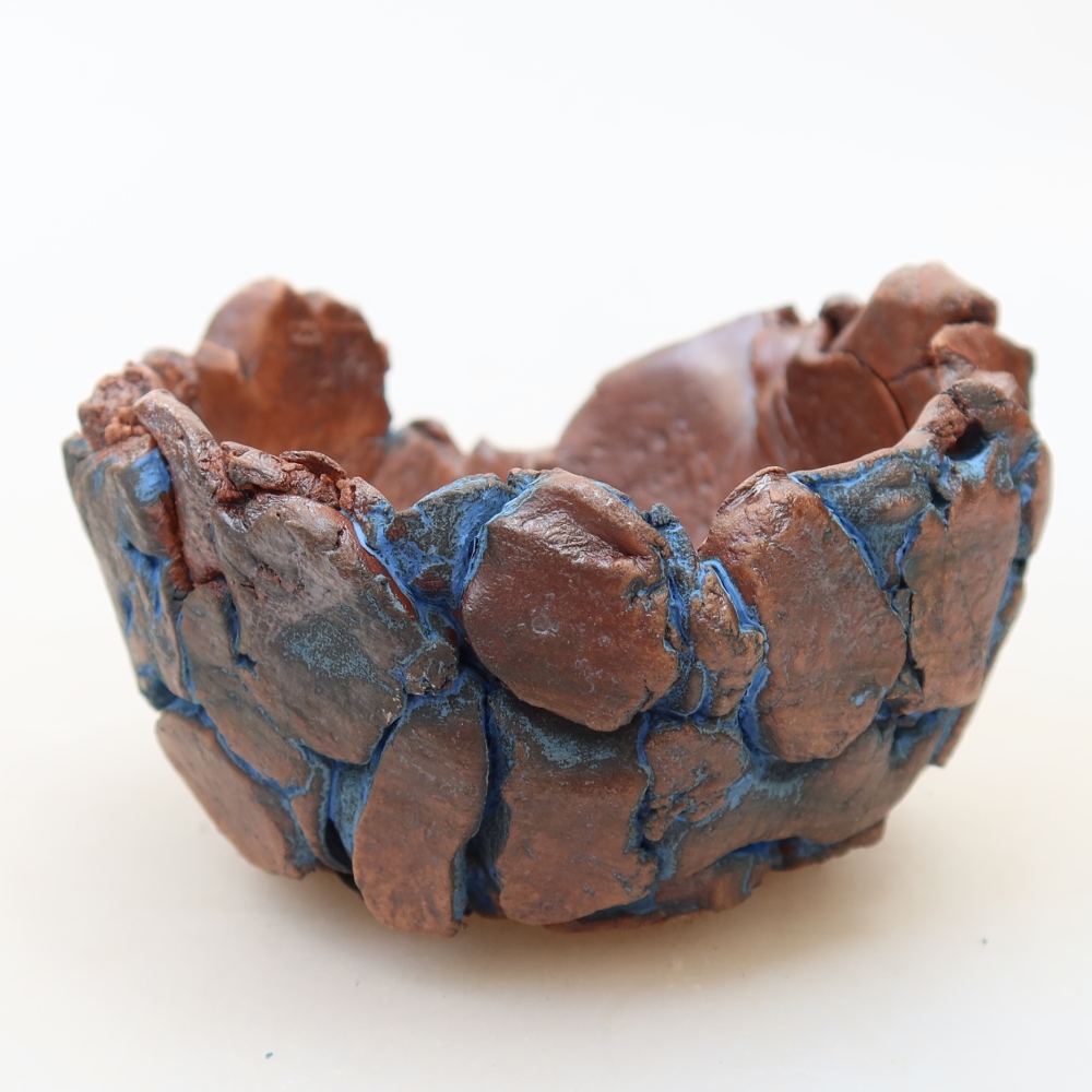 Ceramiczna skorupka 9 x 8,5 x 5 cm, kolor niebieski