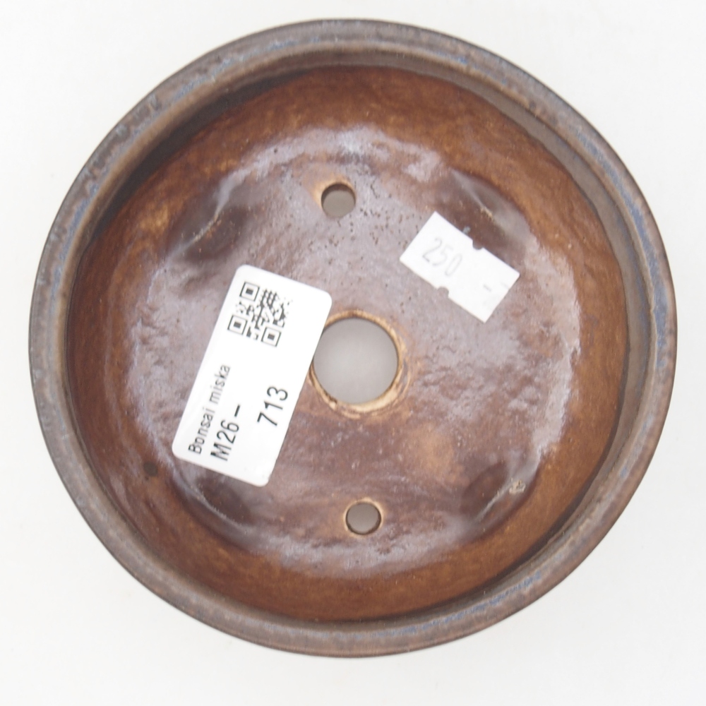 Ceramiczna miska na bonsai 11 x 11 x 4,5 cm, kolor niebieski