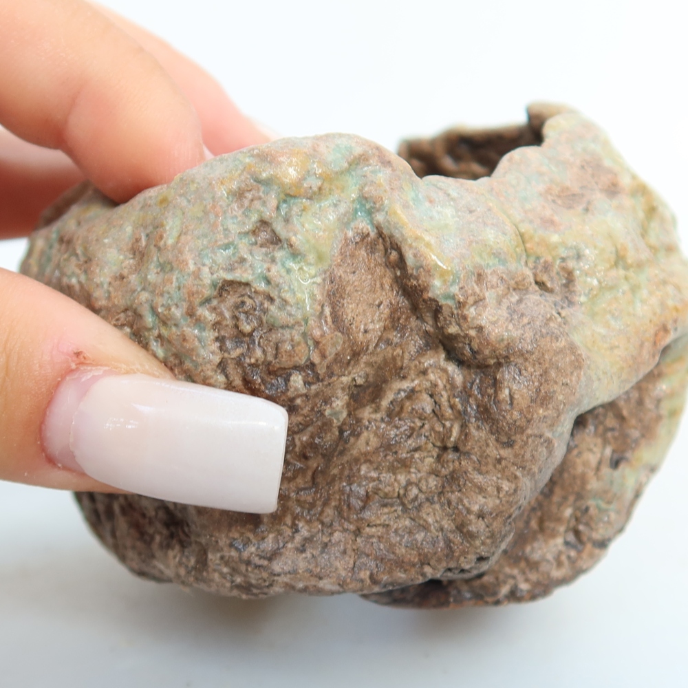 Ceramiczna skorupka  7,5 x 7 x 5 cm, kolor zielony