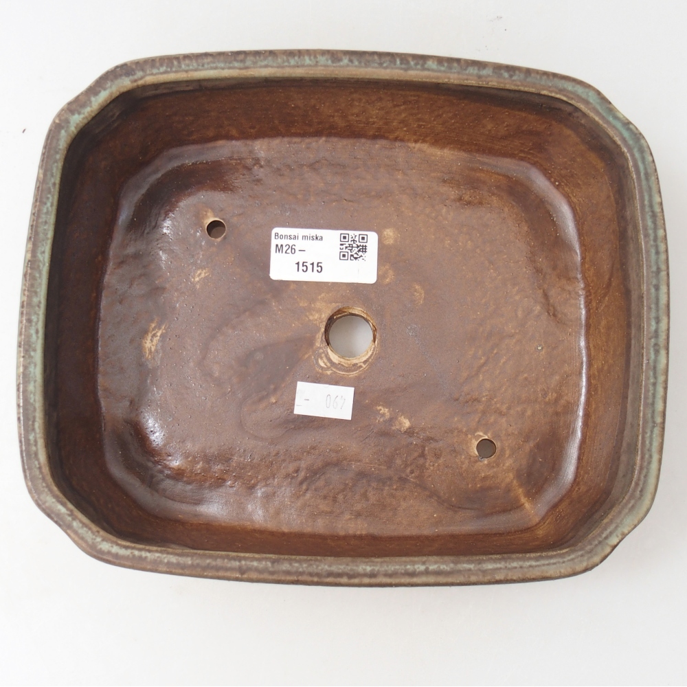 Ceramiczna miska bonsai 21,5 x 18 x 6 cm, kolor podlewany