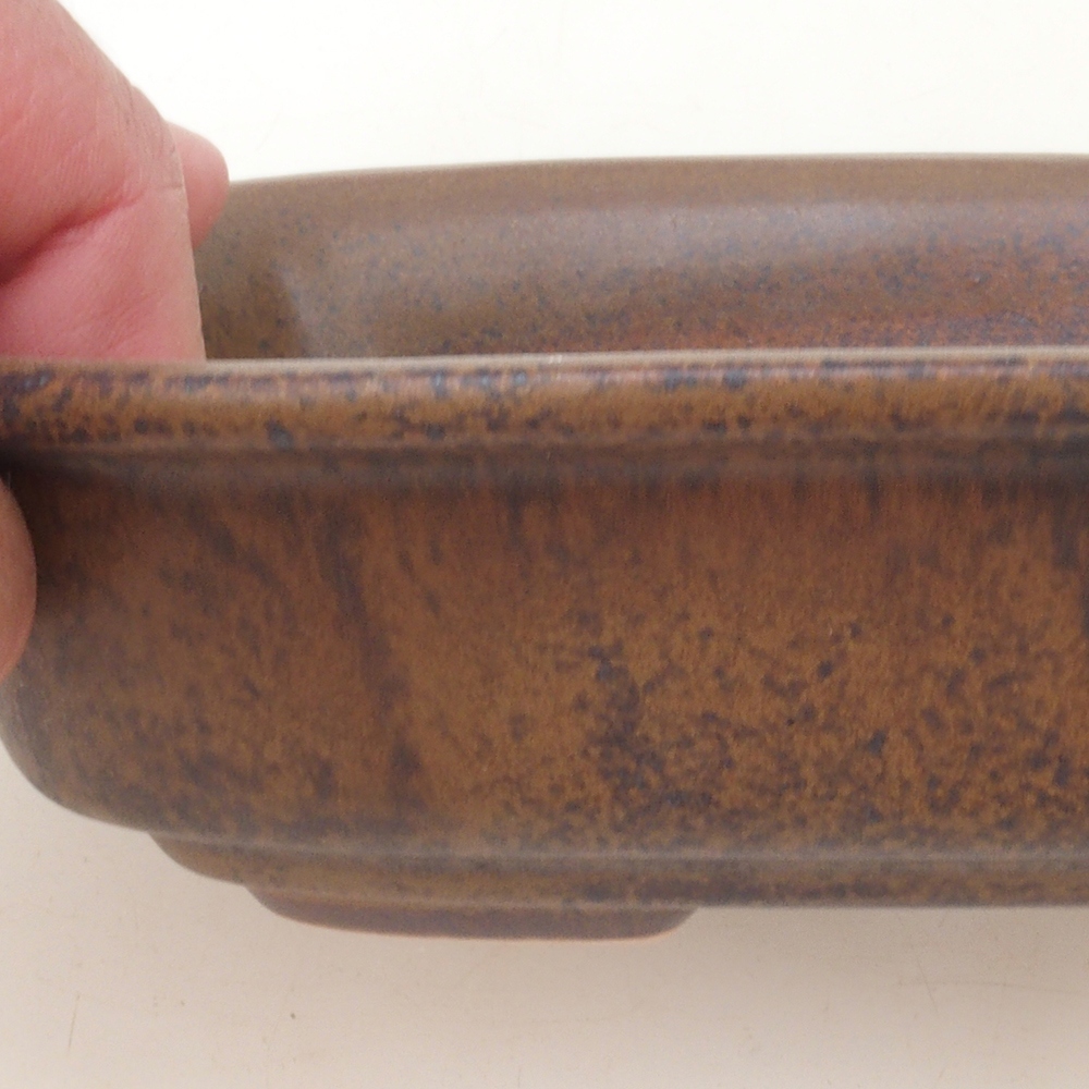 Bonsai bowl H02 - 19 x 13 x 5 cm. - brązowy