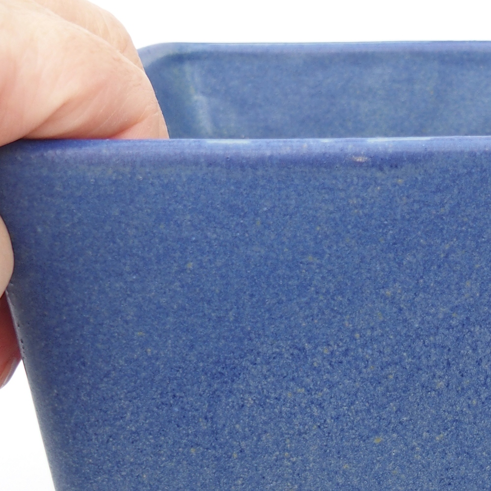 Ceramiczna miska bonsai 13 x 13 x 13 cm, kolor niebieski