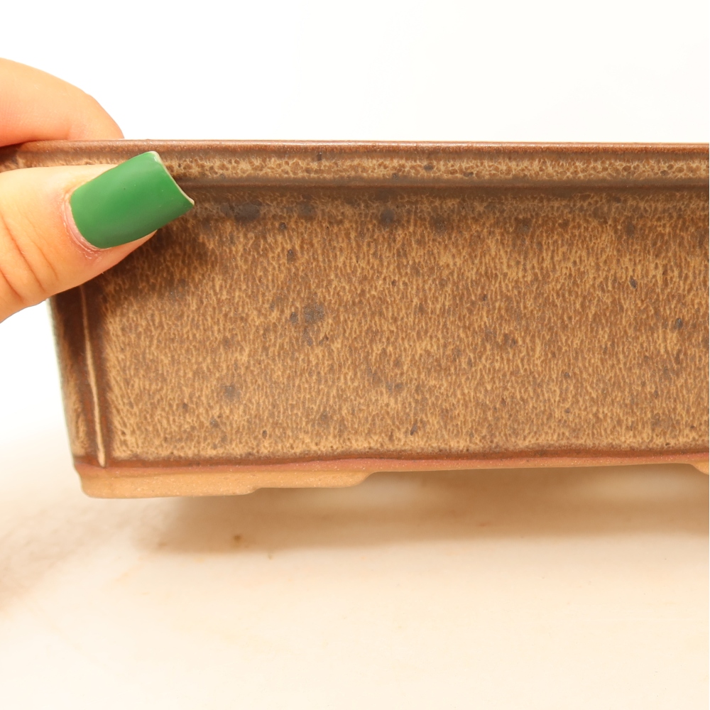Miska ceramiczna  20 x 15,5 x 5,5 cm, kolor brązowy