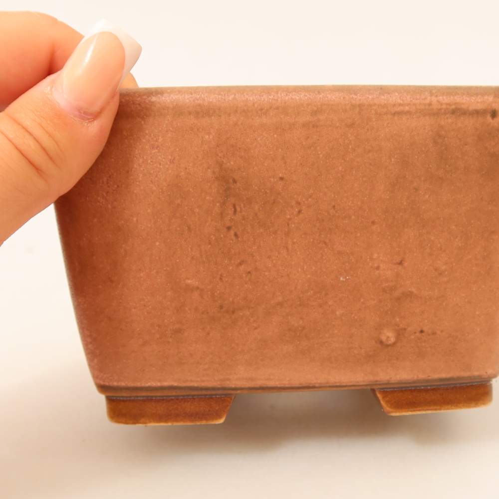Ceramiczna miska do bonsai 13 x 13 x 8 cm, kolor różowy