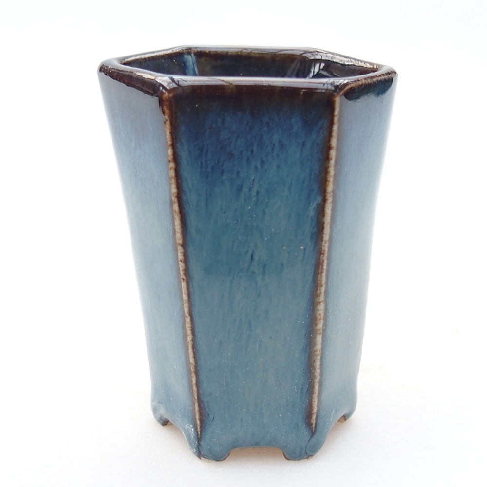 Mini miska do bonsai 4 x 3,5 x 5,5 cm, kolor niebieski