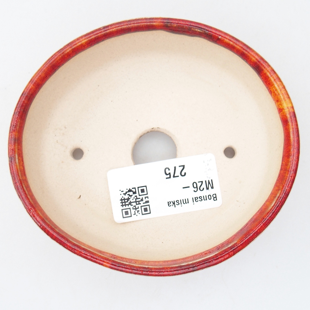 Mini miska do bonsai 9,5 x 8,5 x 3 cm, pomarańczowa