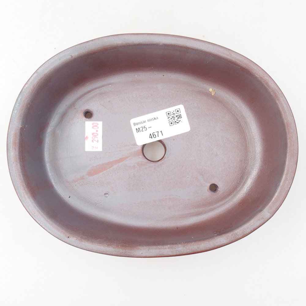 Ceramiczna miska bonsai 18,5 x 14,5 x 5 cm, kolor metaliczny