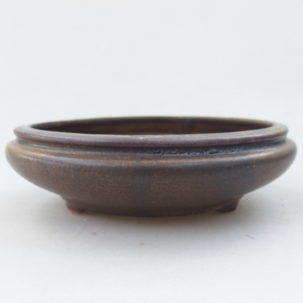 Ceramiczna miska do bonsai 15 x 15 x 5 cm, brązowa