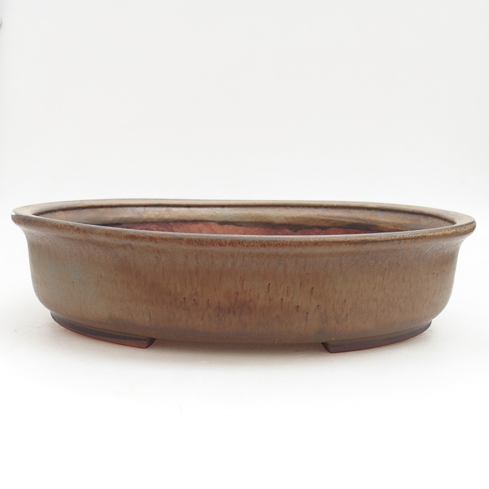 Ceramiczna miska bonsai 32,5 x 28,5 x 7,5 cm, kolor brązowy