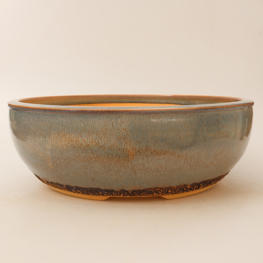 Ceramiczna miska do bonsai 28 x 28 x 9 cm, kolor szary