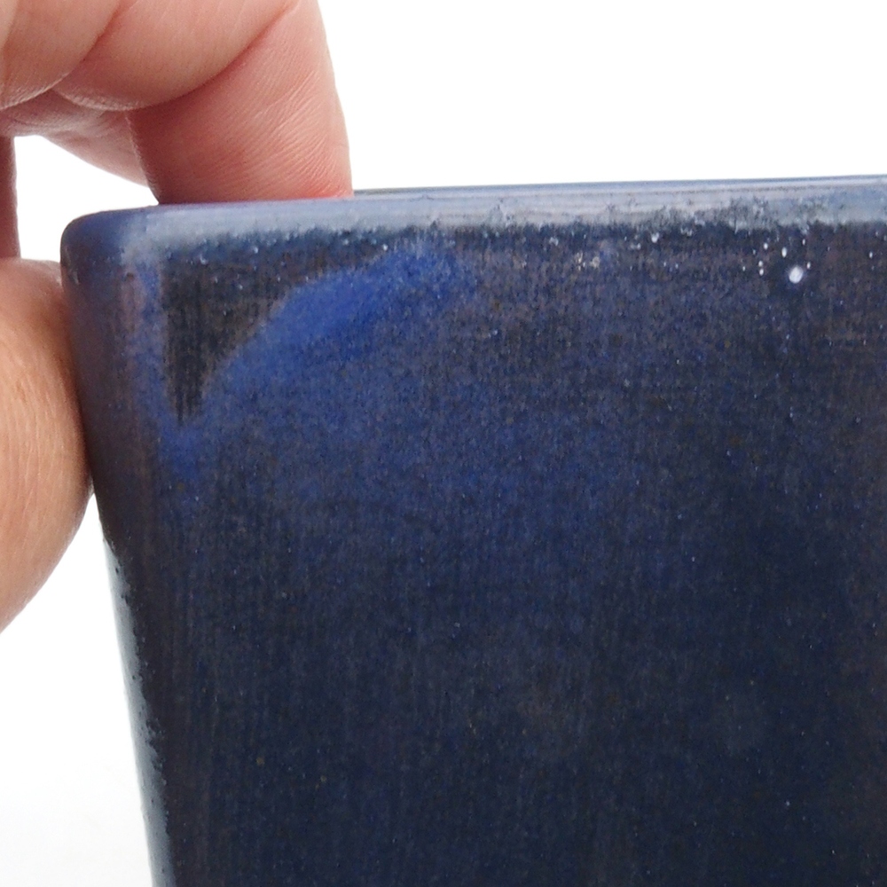 Ceramiczna miska bonsai 8,5 x 8,5 x 10,5 cm, kolor niebieski