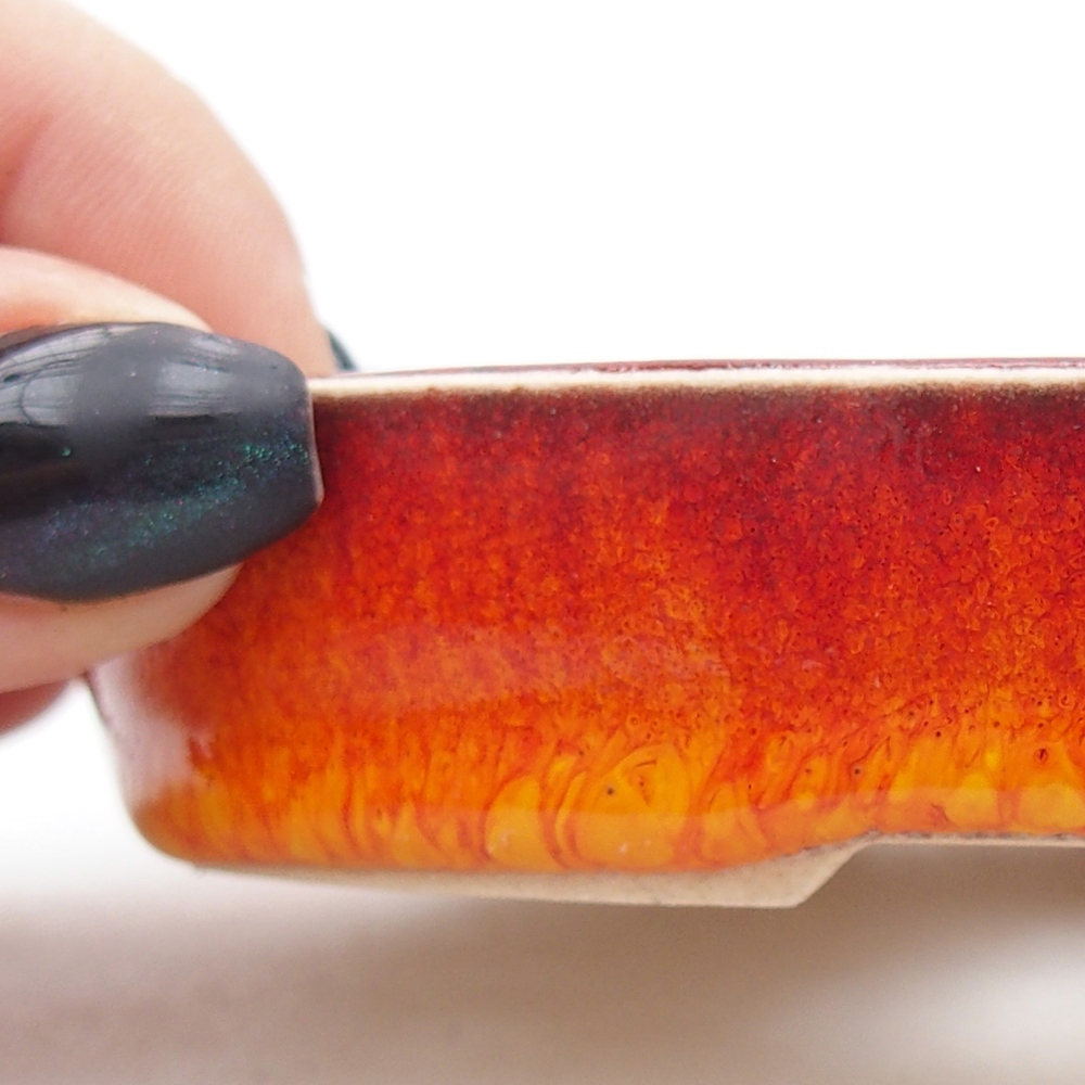 Mini miska bonsai 11 x 9 x 2 cm, pomarańczowa