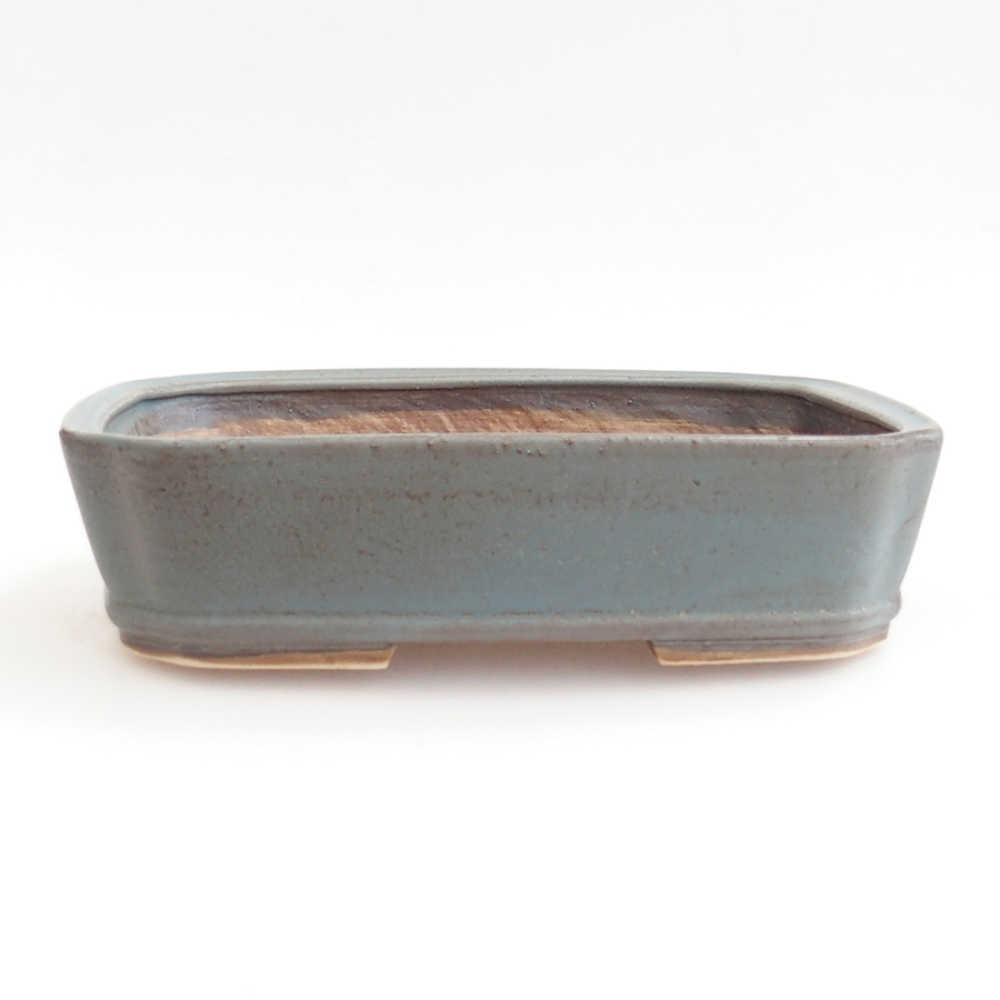 Ceramiczna miska na bonsai 24 x 20,5 x 6 cm, kolor niebieski