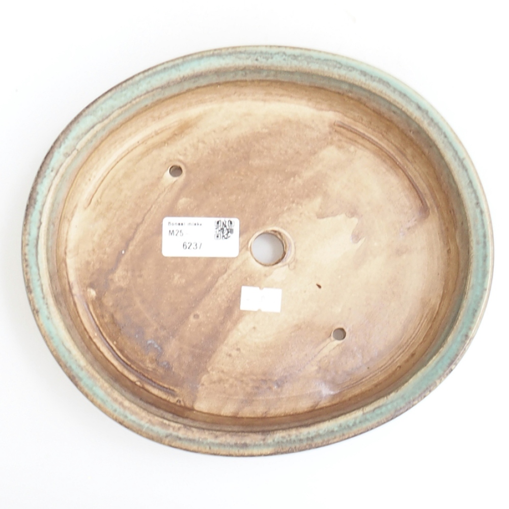 Ceramiczna miska do bonsai 23 x 19,5 x 4,5 cm, zielona