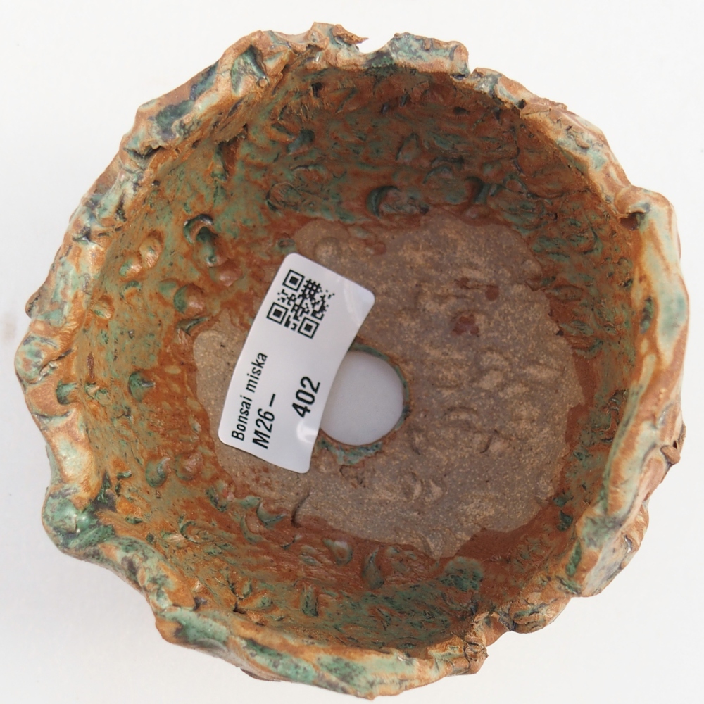 Muszla ceramiczna 10 x 9,5 x 9,5 cm, kolor brązowo-zielony