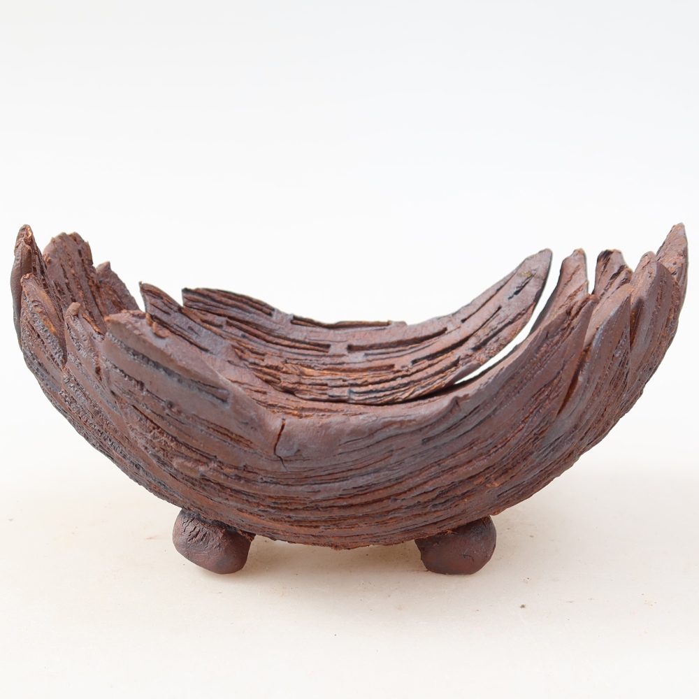 Ceramiczna skorupa  15 x 11 x 7,5 cm, kolor brązowy