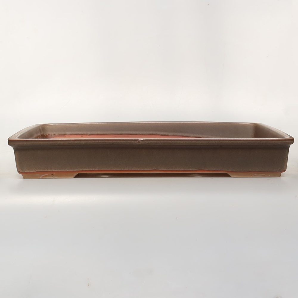 Ceramiczna miska  45 x 29 x 6,5 cm, kolor brązowy