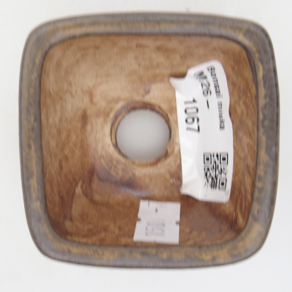 Ceramiczna miska do bonsai 6 x 6 x 4 cm, brązowa