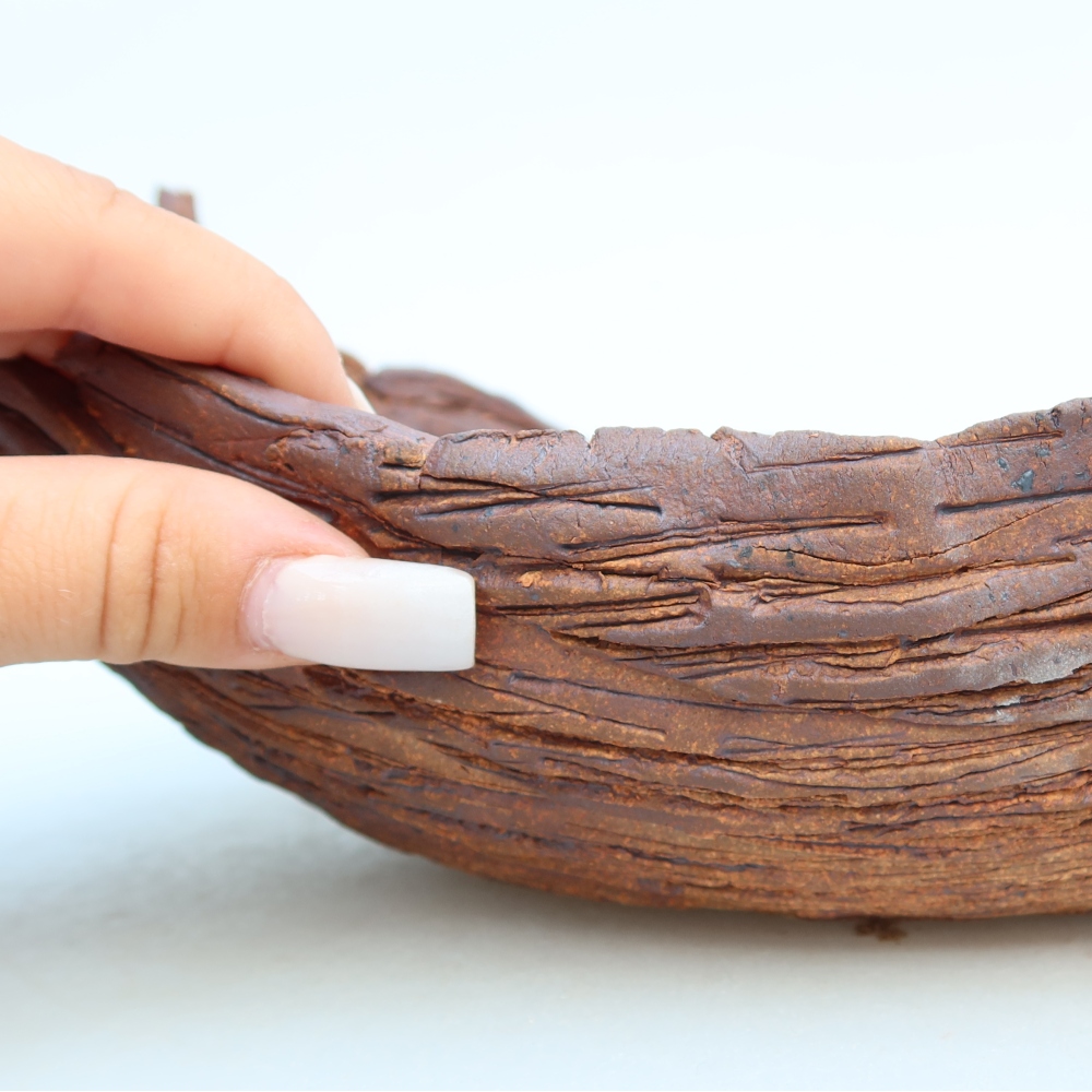 Ceramiczna skorupa  27 x 18,5 x 10 cm, kolor brązowy