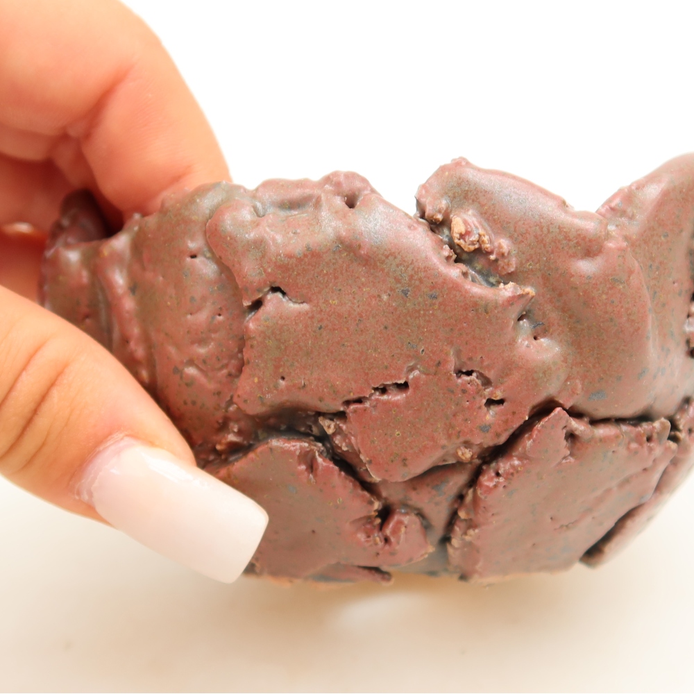 Ceramiczna skorupka  10,5 x 10,5 x 6 cm, kolor różowy
