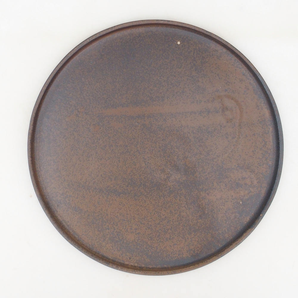Bonsai bowl round D7-M - 24,5 x 24,5 x 1 cm - brązowy
