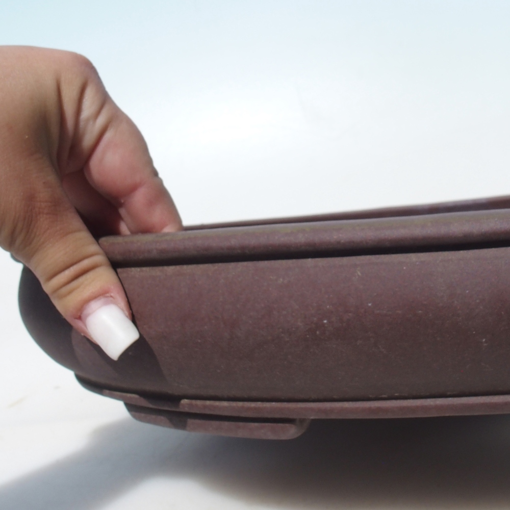 Misa do bonsai 41 x 33 x 6,5 cm - brązowa