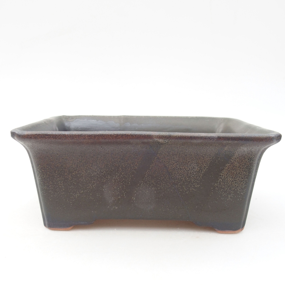 Ceramiczna miska bonsai 18 x 14 x 7 cm, kolor szary