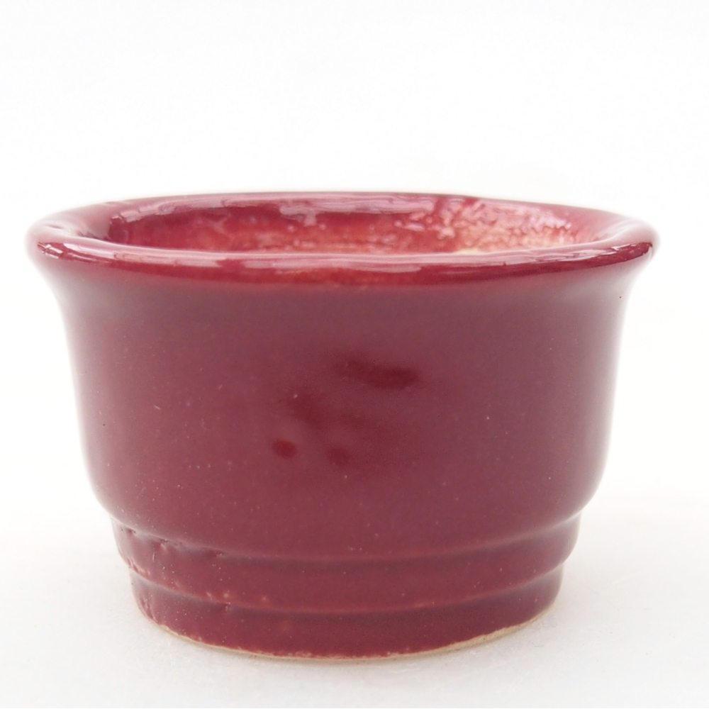 Mini miska do bonsai 4 x 4 x 2 cm, bordowa