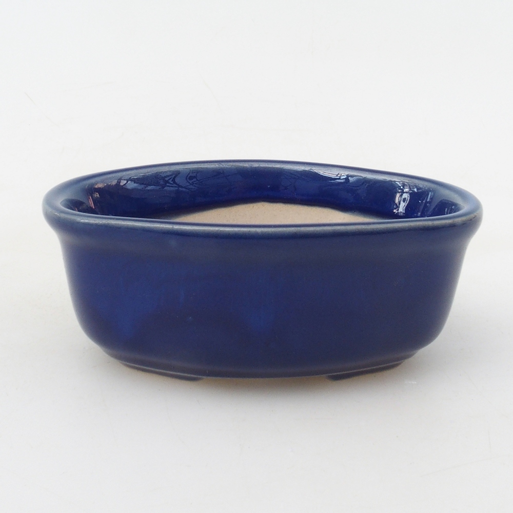 Bonsai bowl H05 - 11 x 8 x 4 cm. - niebieski