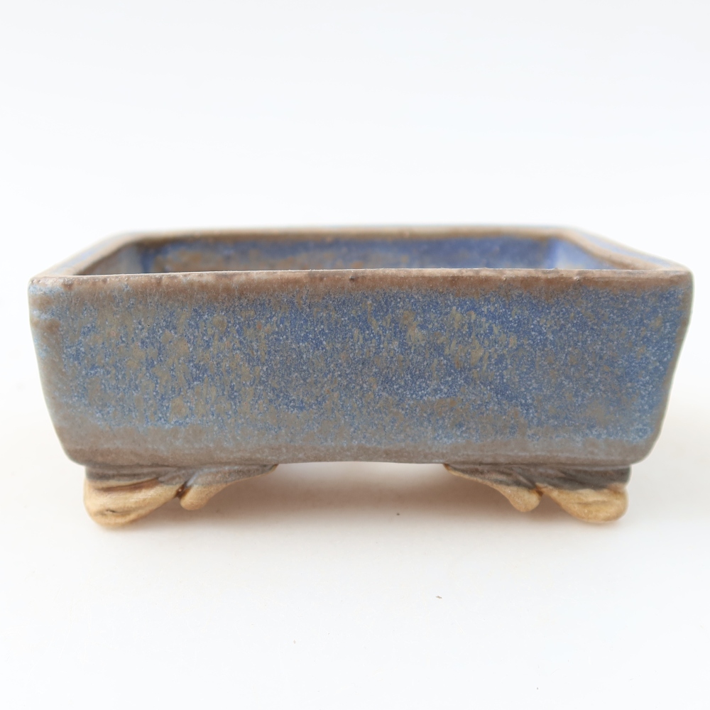 Ceramiczna miska do bonsai 10 x 8 x 4 cm, kolor niebieski