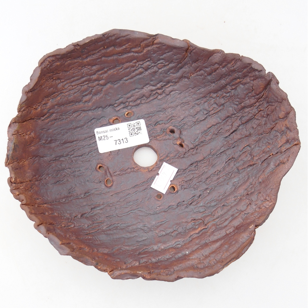 Ceramiczna skorupa 19,5 x 18 x 6,5 cm, kolor brązowy