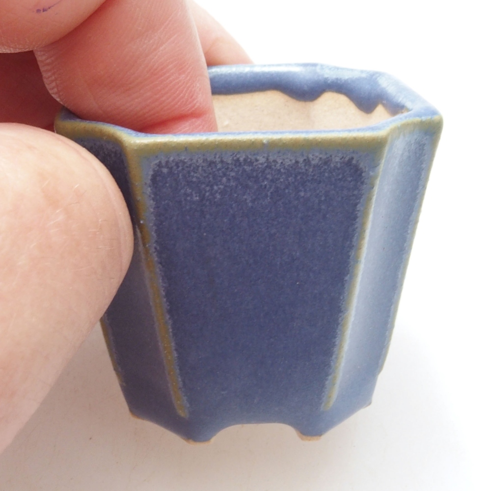 Mini miska bonsai 4 x 4 x 4 cm, kolor niebieski