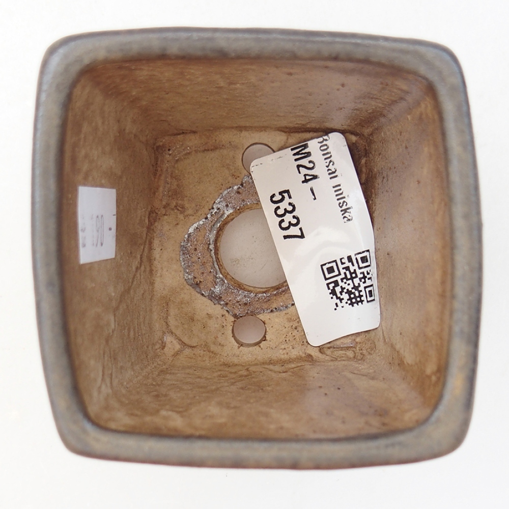 Ceramiczna miska bonsai 6,5 x 6,5 x 7 cm, kolor brązowy