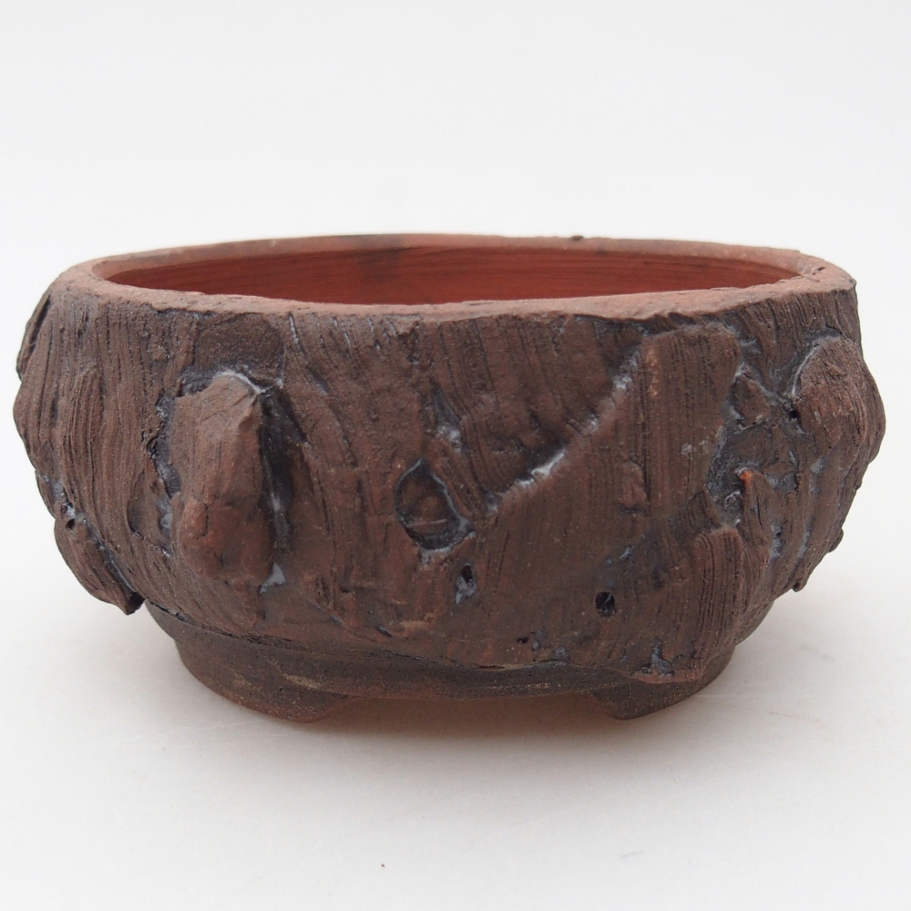Ceramiczna miska do bonsai 10 x 10 x 5 cm, brązowa