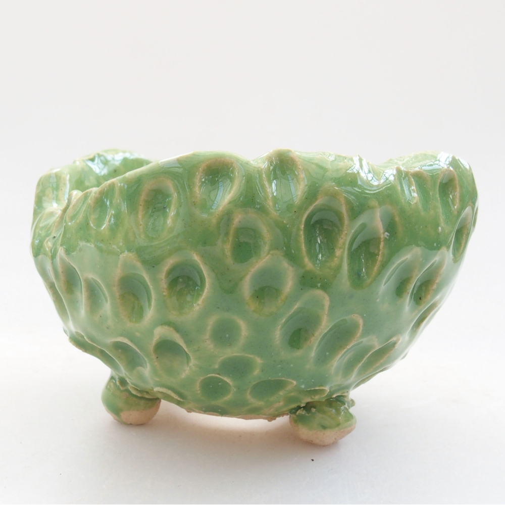 Muszla ceramiczna 7,5 x 7,5 x 5,5 cm, kolor zielony