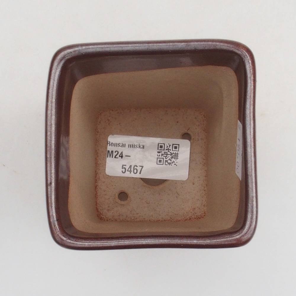 Ceramiczna miska bonsai 8 x 8 x 10 cm, kolor brązowy