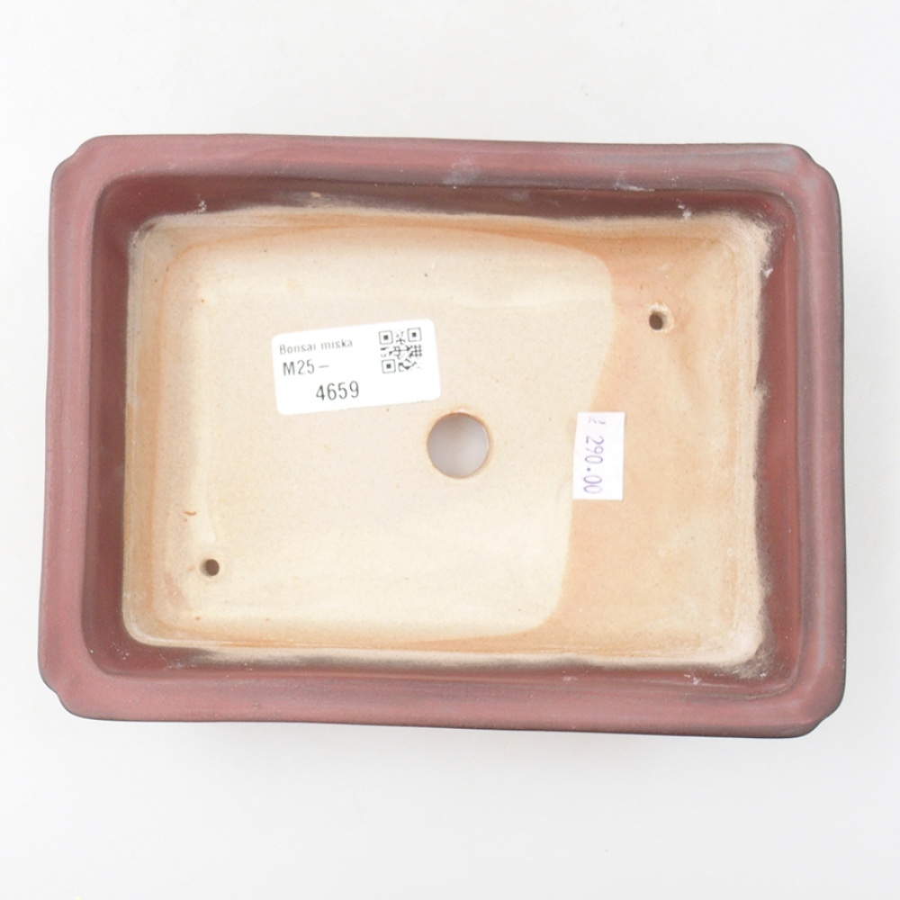 Ceramiczna miska bonsai 17,5 x 13 x 4 cm, kolor różowy