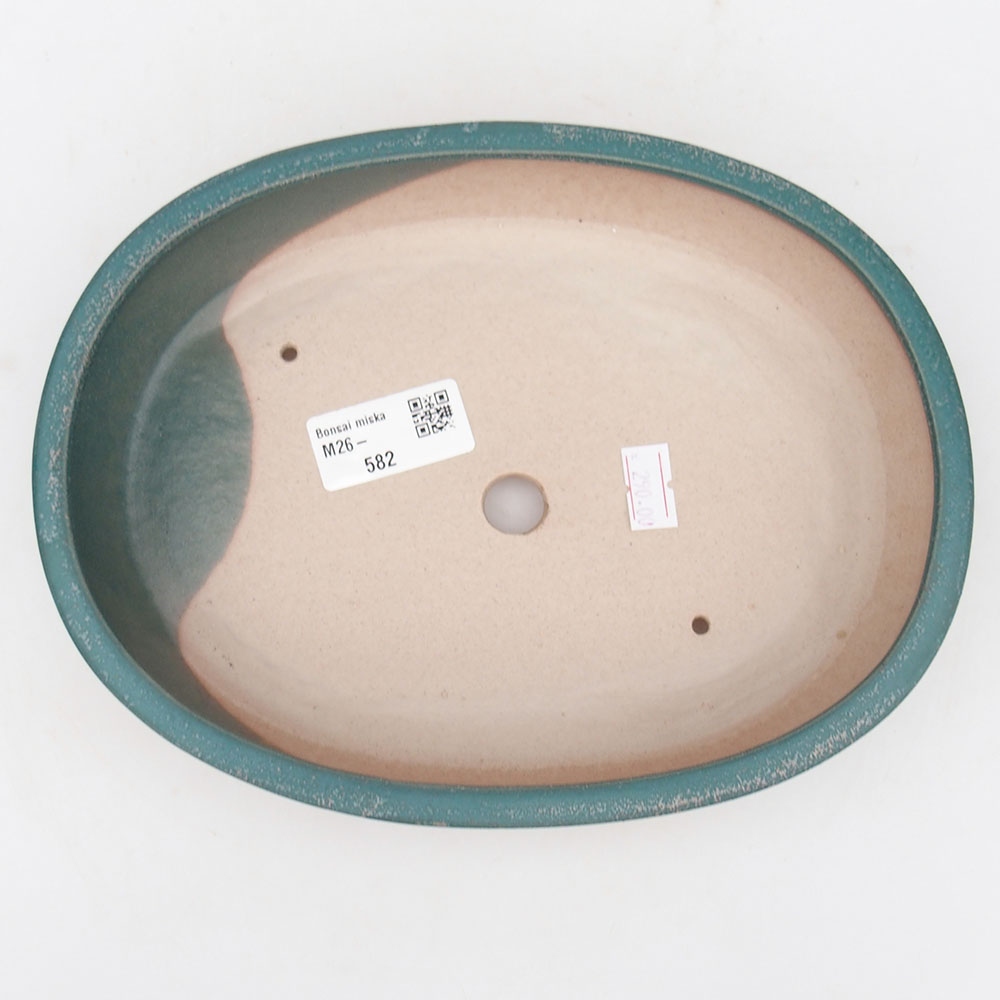 Ceramiczna miska do bonsai 22 x 17 x 4 cm, kolor niebieski