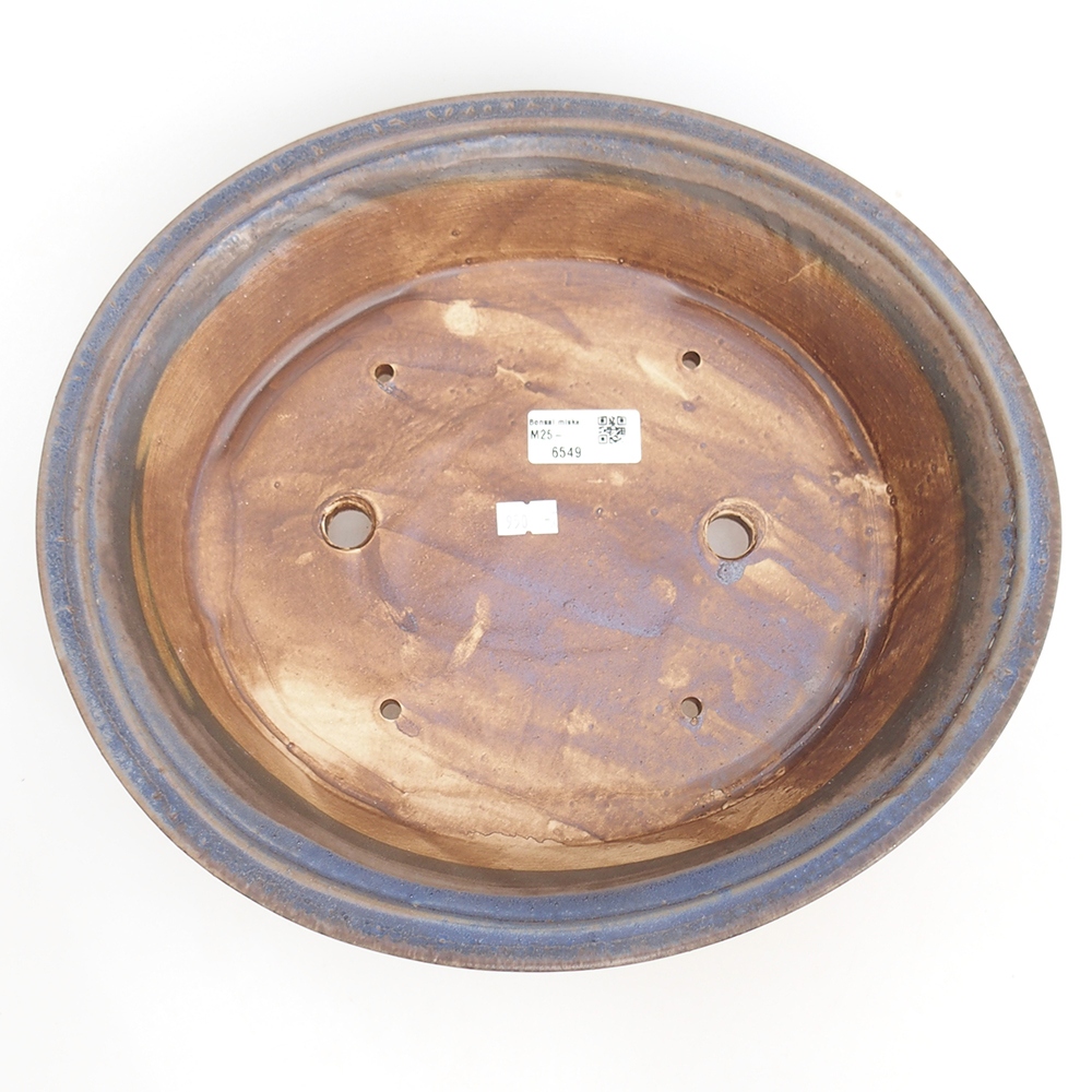 Ceramiczna miska na bonsai 32,5 x 28 x 7,5 cm, kolor niebieski