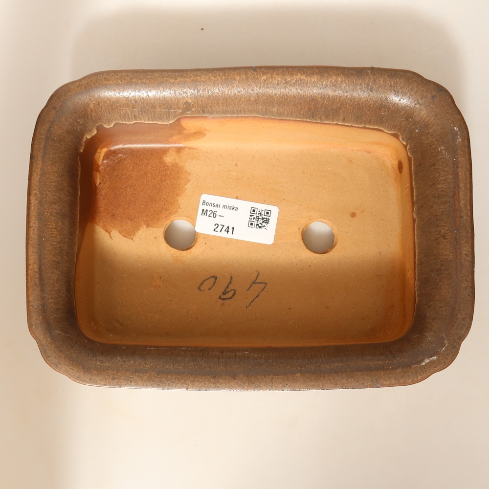 Miska ceramiczna  20 x 15,5 x 5,5 cm, kolor brązowy