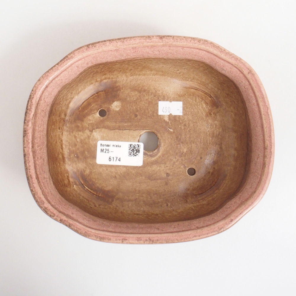 Ceramiczna miska do bonsai 11,5 x 16 x 6,5 cm, kolor różowy