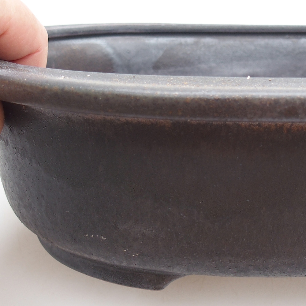 Ceramiczna miska do bonsai 25 x 20,5 x 8 cm, kolor metaliczny