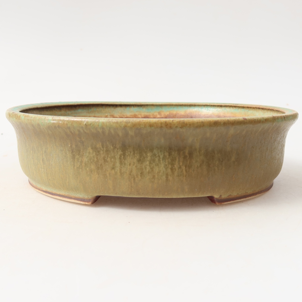 Ceramiczna miska do bonsai 17,5 x 16 x 4,5 cm, zielona