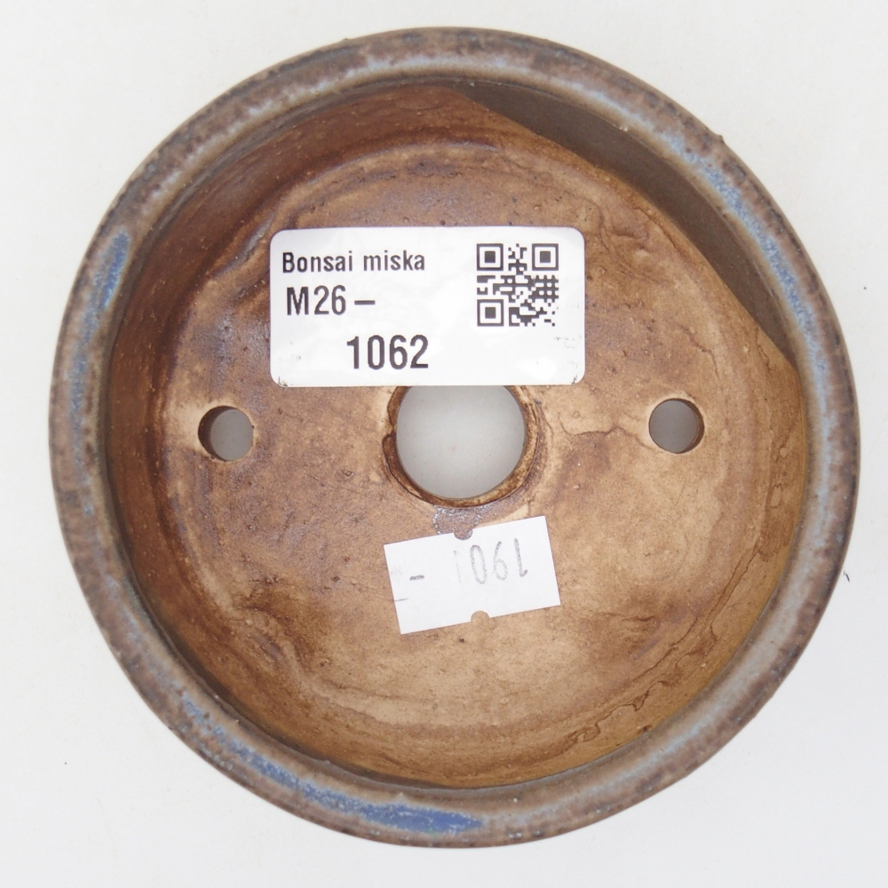 Ceramiczna miska na bonsai 9 x 9 x 3,5 cm, kolor niebieski