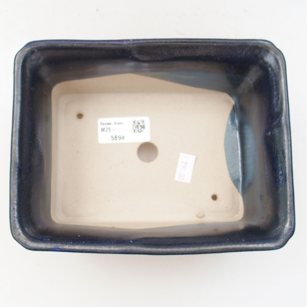 Ceramiczna miska bonsai 18 x 14 x 7,5 cm, kolor niebieski