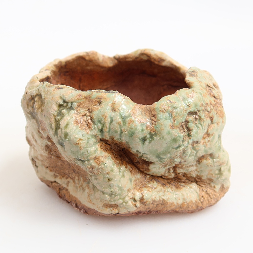 Ceramiczna skorupka  6 x 6 x 5 cm, kolor zielony