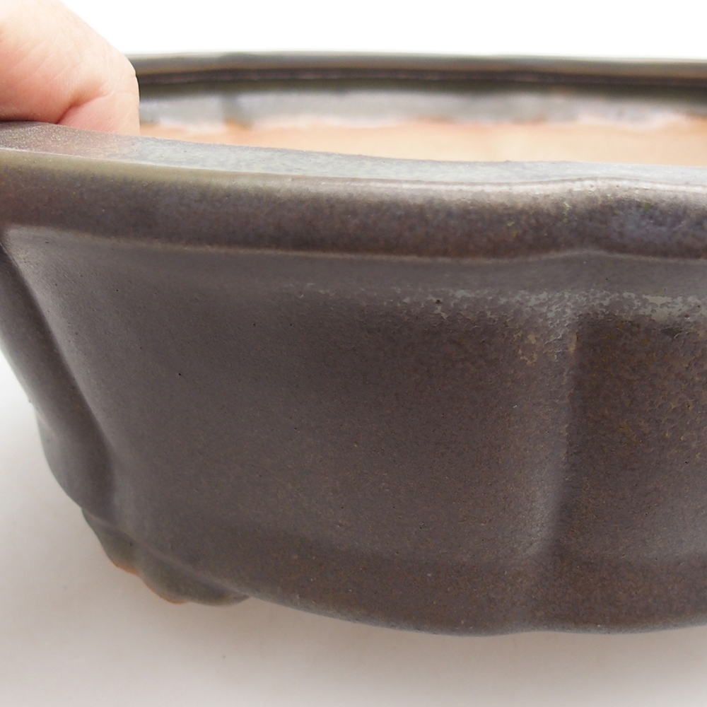 Ceramiczna miska na bonsai 26 x 26 x 8 cm, zielona