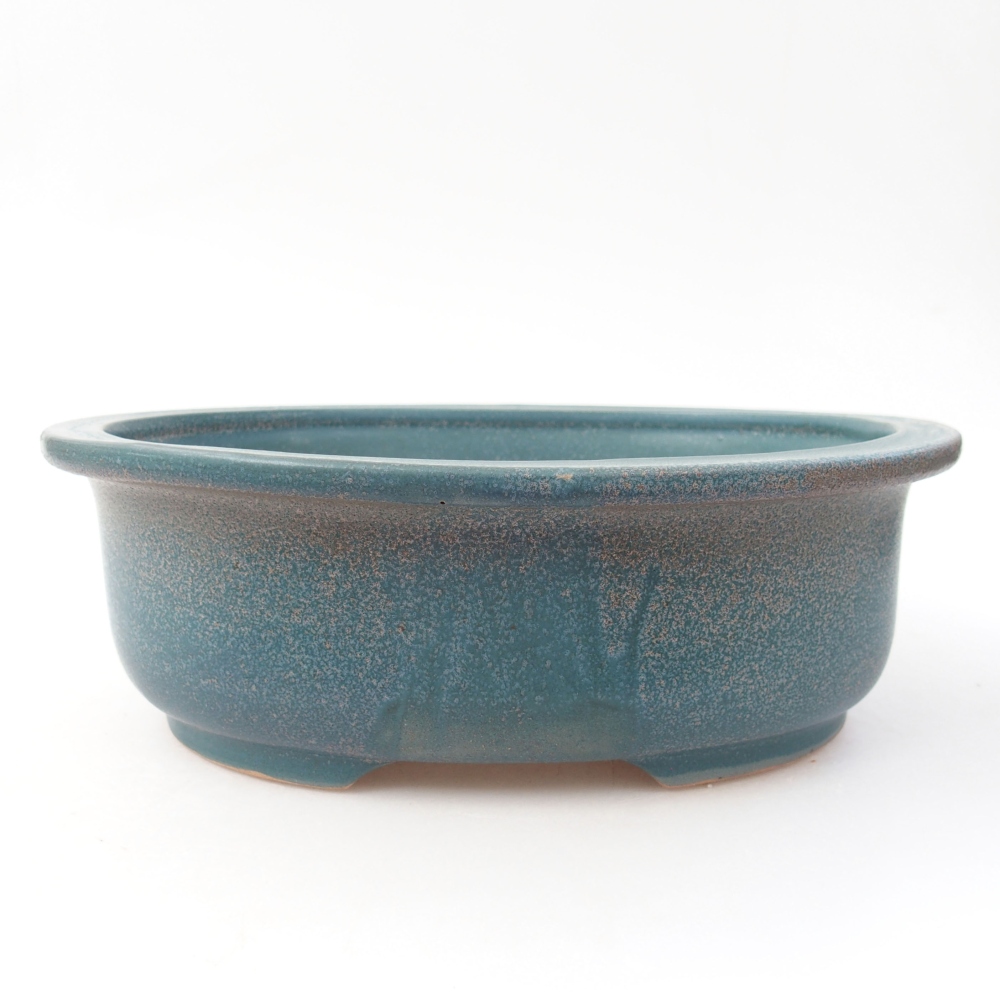 Ceramiczna miska bonsai 23 x 19 x 8 cm, kolor niebieski
