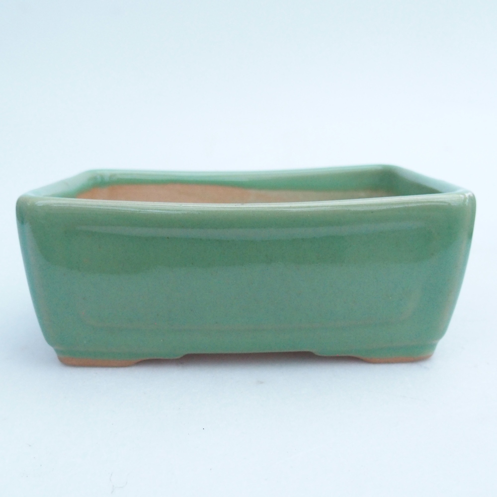 Ceramiczna miska na bonsai 13 x 10 x 5 cm, zielona